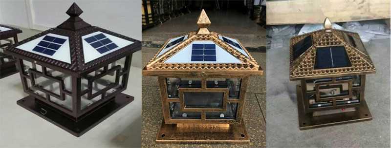 东莞麻豆电影在线观看照明(QDTYN-ZT002)庭院大门柱方形太阳能柱头灯实物照片