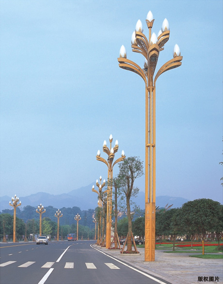 东莞麻豆电影在线观看照明8米-12米8叉9火道路LED景观玉兰灯图片