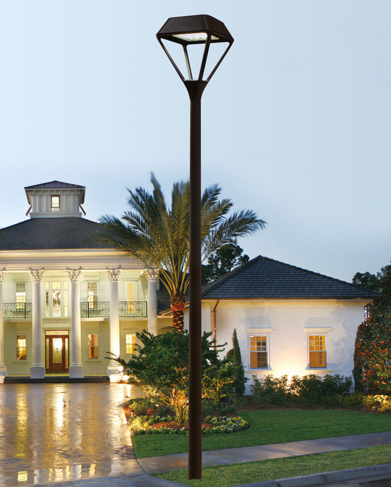 东莞麻豆电影在线观看照明(QDTYD-009)钻石型单头LED现代庭院灯图片