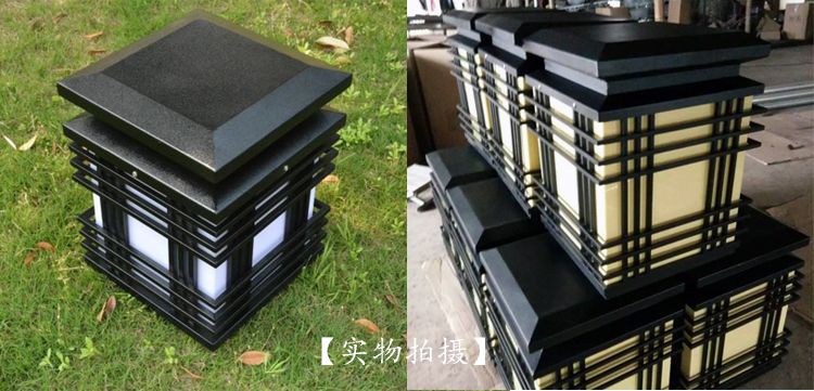 麻豆电影在线观看照明(QDZTD-001)户外方柱形大门柱头灯实拍效果展示图片