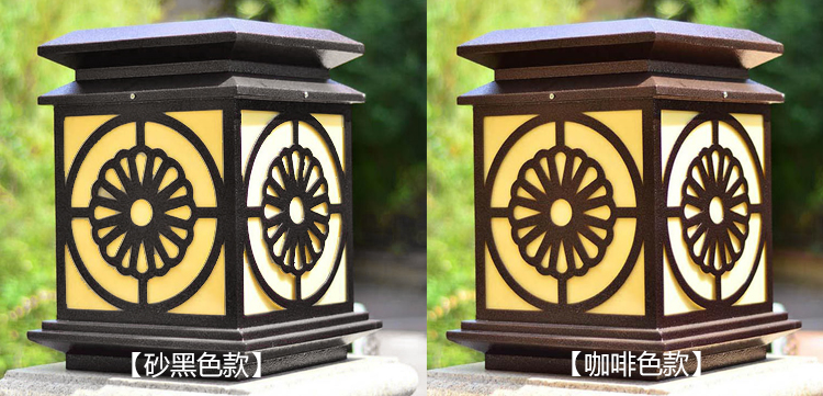 东莞麻豆电影在线观看照明(QDZTD-003)户外门头割花方形柱头灯效果图片