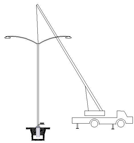 麻豆电影在线观看照明路灯灯杆吊装示意图
