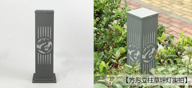 东莞麻豆电影在线观看照明(QDCPD-003)60cm中式方形立柱LED草坪灯实物图片