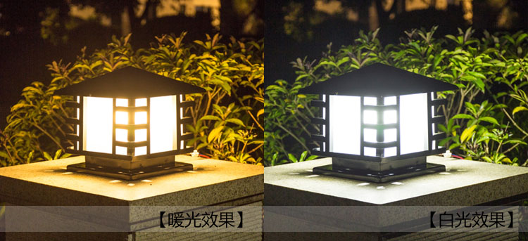 东莞麻豆电影在线观看照明(QDZTD-008)户外围墙墙头方形柱头灯暖光\白光亮灯效果