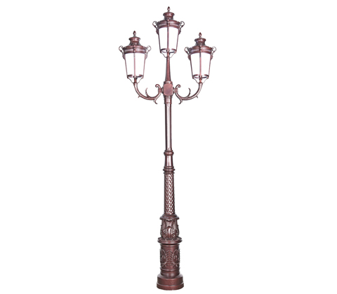 3.2米三头精铸铝欧式庭院灯