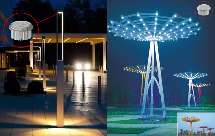 麻豆电影在线观看照明防水圆形LED模组光源应用场所示意图