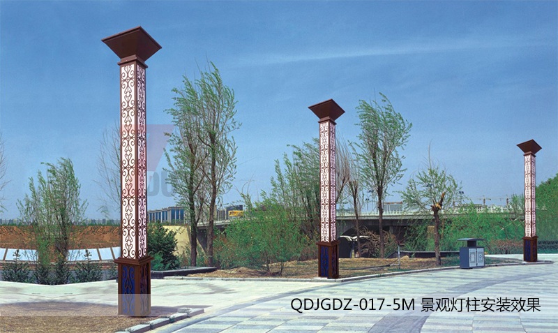 (QDJGDZ-017)3米-6米广场方形久久久永久久久人妻精品麻豆立柱安装效果