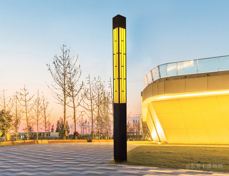 4米特色公园方形久久久永久久久人妻精品麻豆柱亮灯效果实景