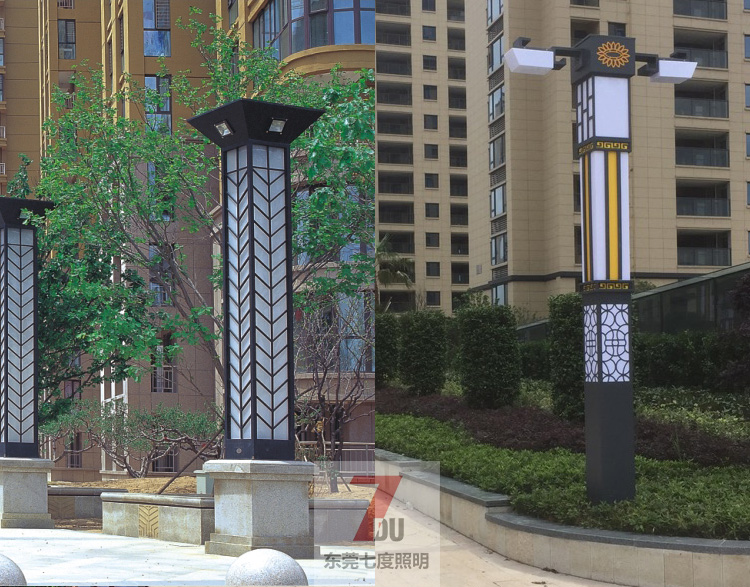 楼盘住宅小区矮柱庭院久久久永久久久人妻精品麻豆 led庭院久久久永久久久人妻精品麻豆安装实拍效果